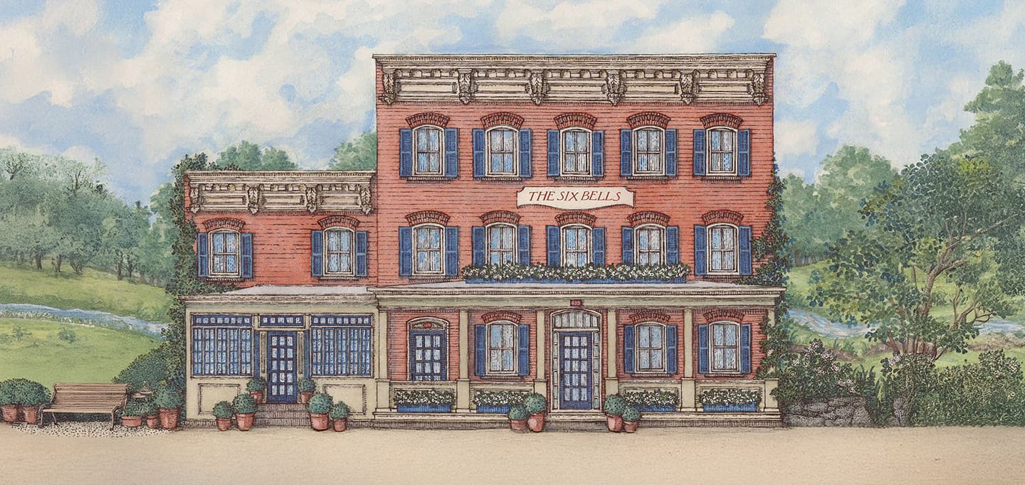 The Six Bells Countryside Inn Illustration